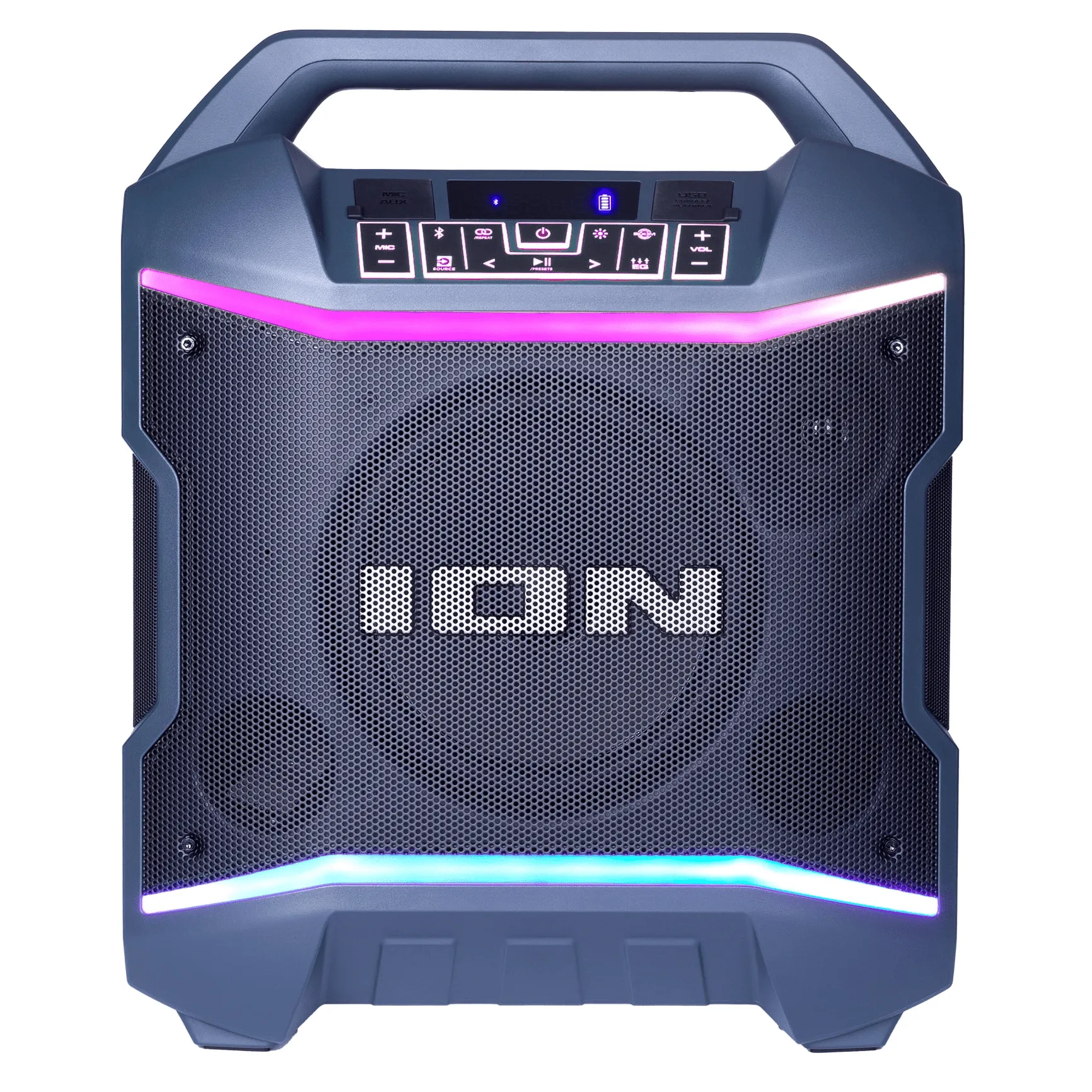 ION Audio Party Boom Plus | Portable Bluetooth-enabled speaker with lights and premium wide sound