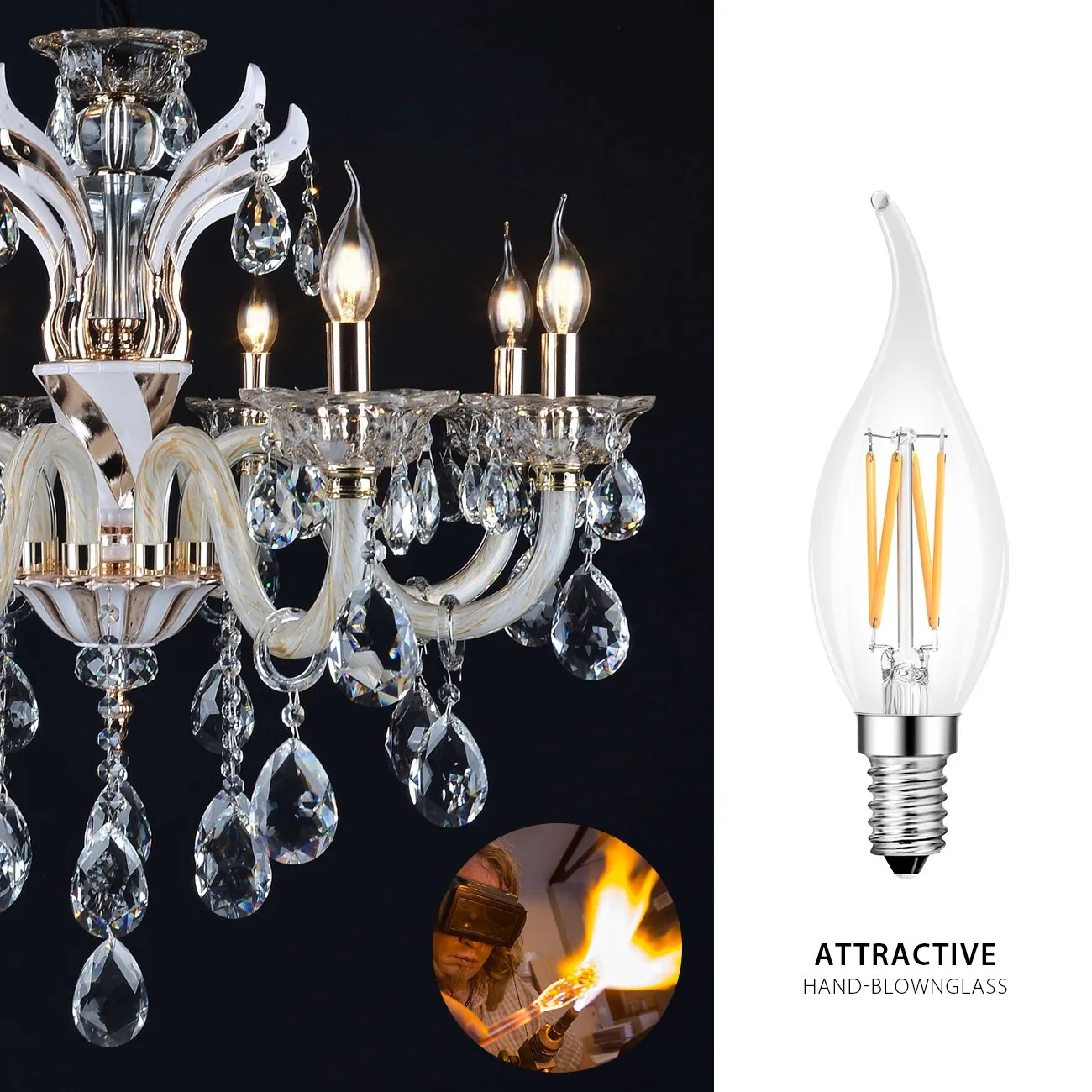 JustLED – LED 4W Decorative Candle Lamp [Energy Class A  ]