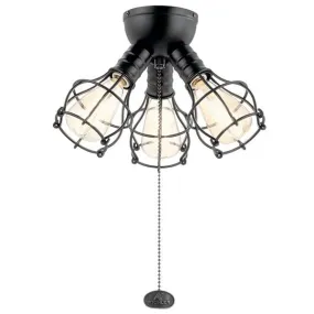Kichler 380041DBK LED Industrial 3 Light Fixture Distressed Black