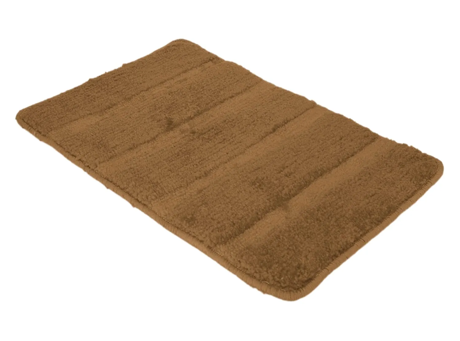 Kuber Industries Strips Design Cotton Door Mat for Porch/Kitchen/Bathroom/Laundry Room, 24"x16" (Light Brown)
