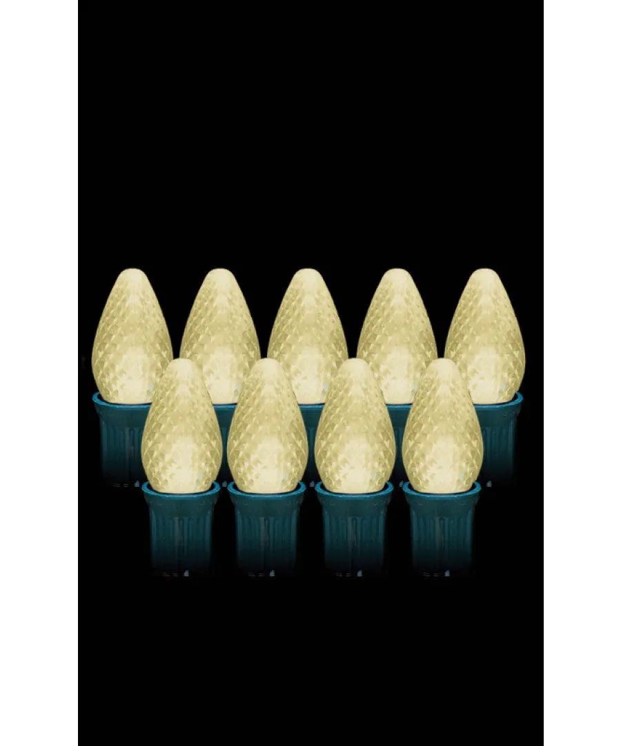 LED C7 Faceted Bulbs (Case of 25) 9 colors