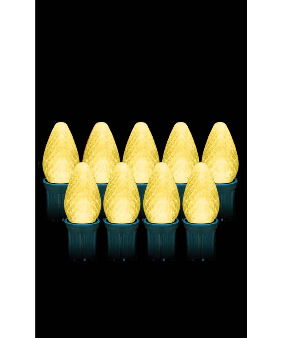 LED C9 Faceted Bulbs (Case of 25) 9 Colors