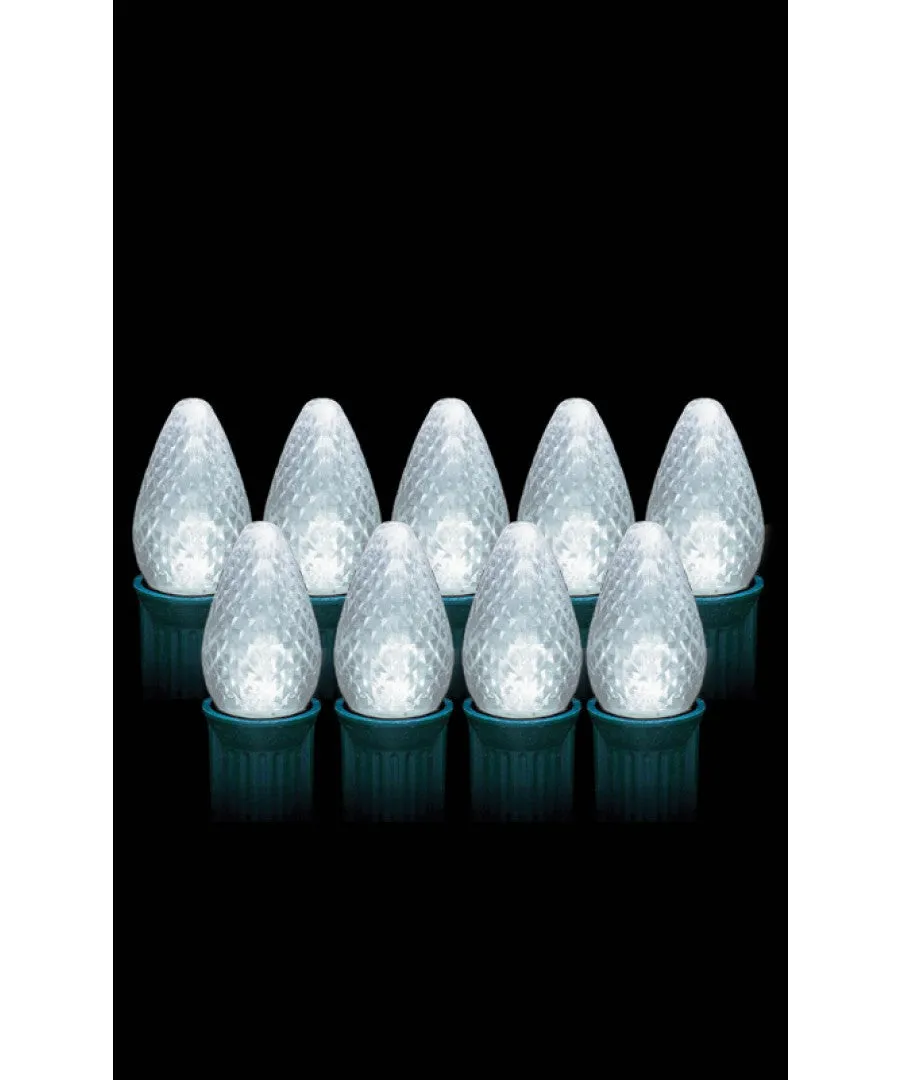 LED C9 Faceted Bulbs (Case of 25) 9 Colors