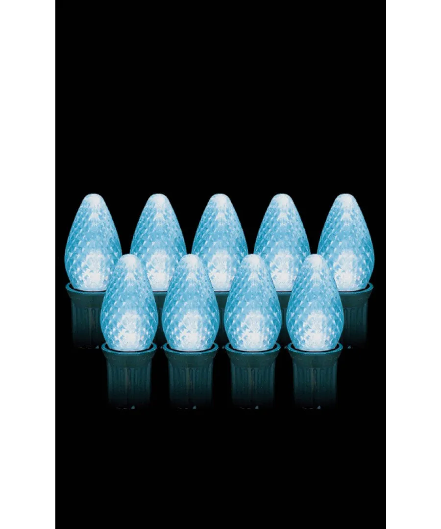 LED C9 Faceted Bulbs (Case of 25) 9 Colors