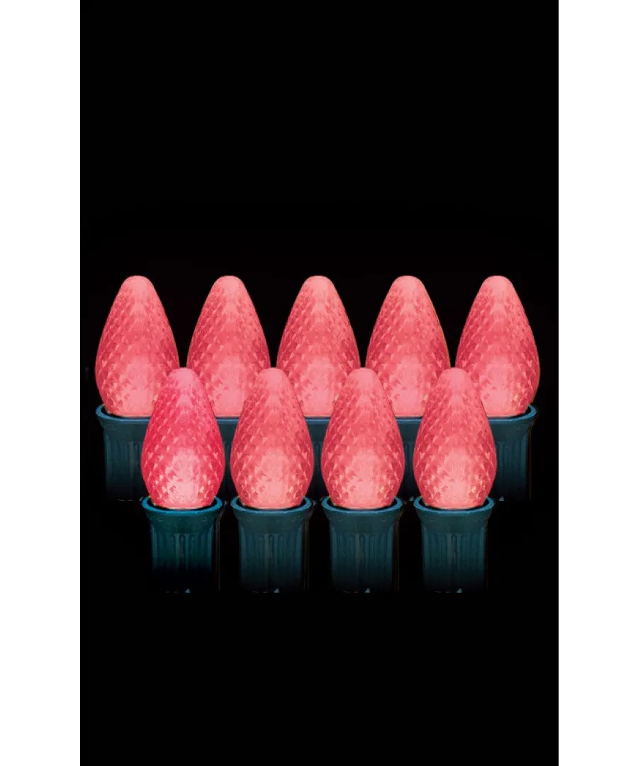 LED C9 Faceted Bulbs (Case of 25) 9 Colors