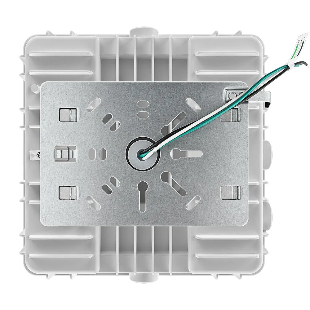LED Canopy Light - White - 63W/45W/30W Selectable - 5000K/4000K - 9,360 LM - Dimmable - 120-277V - 150W Equal