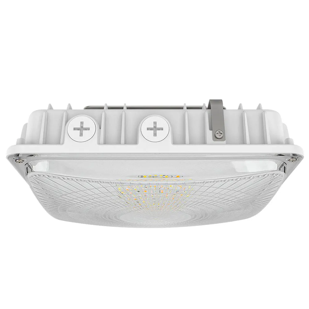 LED Canopy Light - White - 63W/45W/30W Selectable - 5000K/4000K - 9,360 LM - Dimmable - 120-277V - 150W Equal