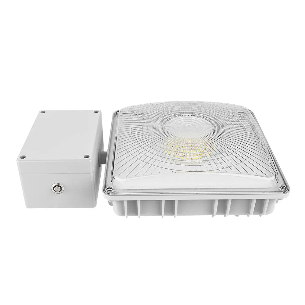 LED Canopy Light - White - 63W/45W/30W Selectable - 5000K/4000K - 9,360 LM - Dimmable - 120-277V - 150W Equal
