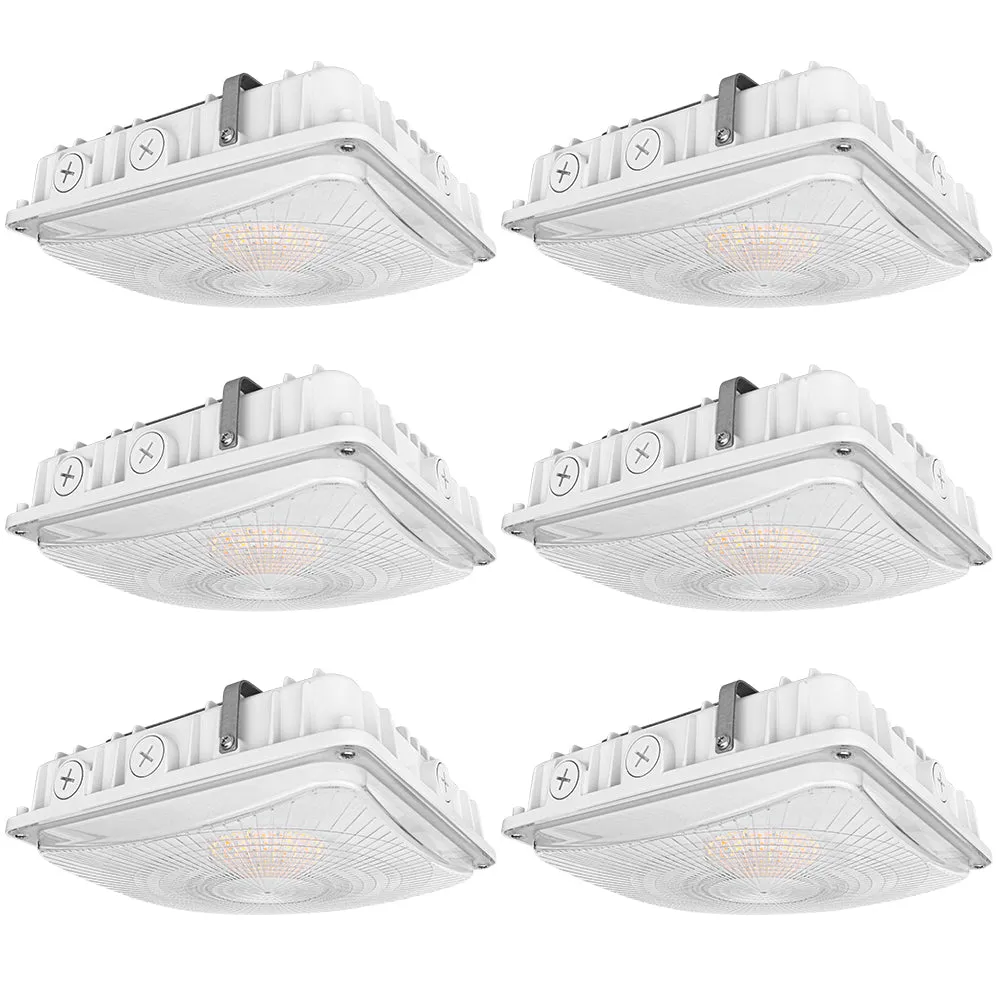 LED Canopy Light - White - 63W/45W/30W Selectable - 5000K/4000K - 9,360 LM - Dimmable - 120-277V - 150W Equal