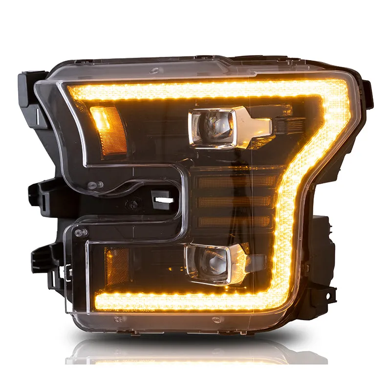 LED Projector Headlights For Ford F150 Halogen Models 2015-2017