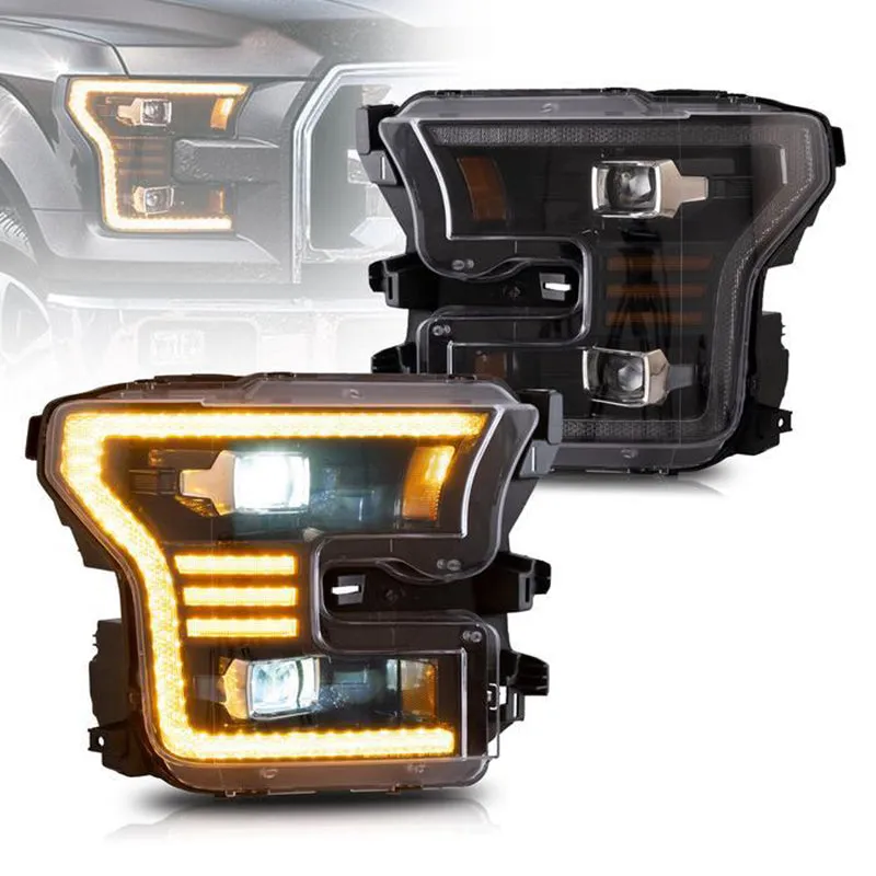 LED Projector Headlights For Ford F150 Halogen Models 2015-2017