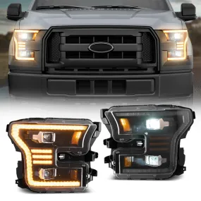 LED Projector Headlights For Ford F150 Halogen Models 2015-2017