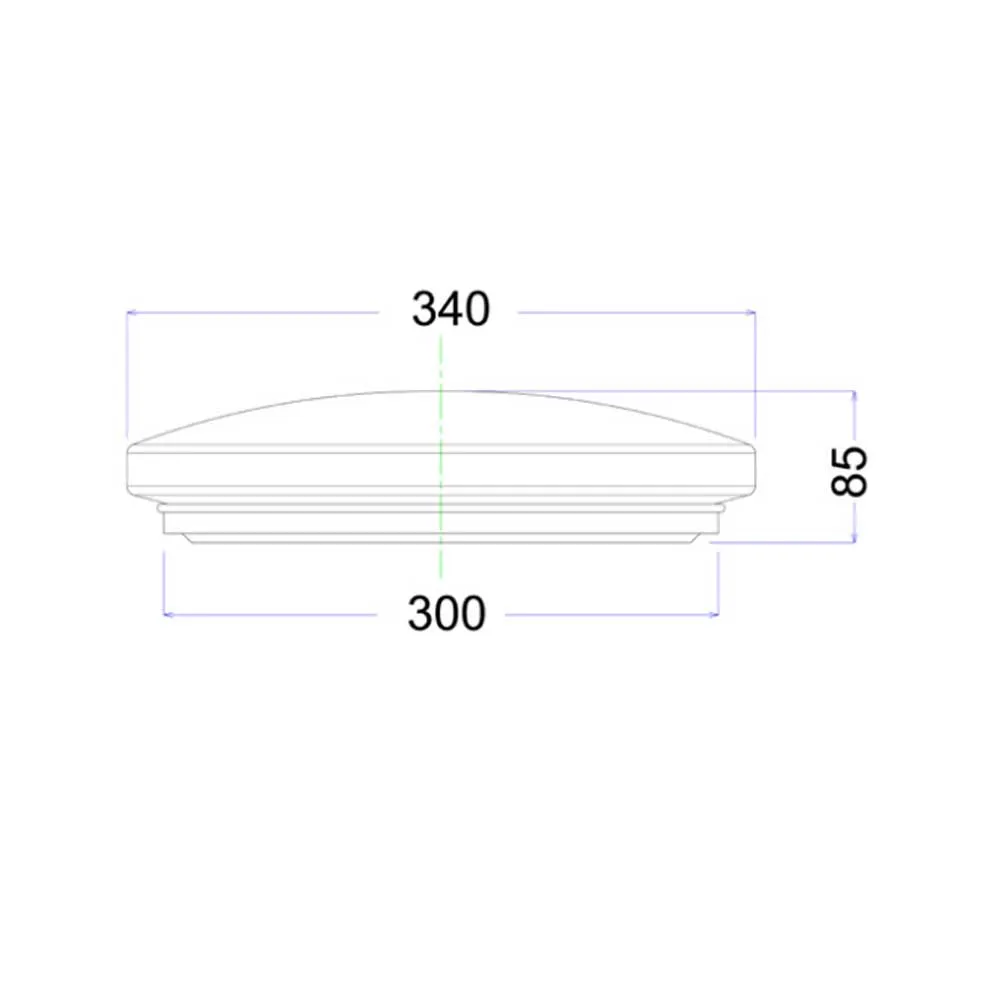 LED Smart Tri-CCT Oyster Light Dimmable in White (Round)