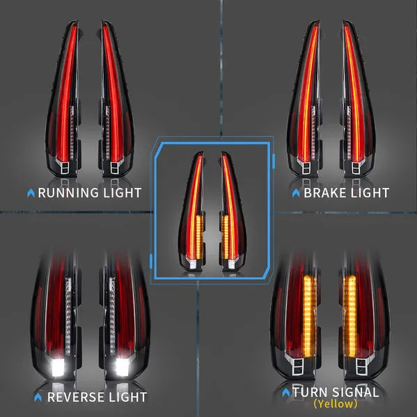 LED Taillights with Startup Animation for 2007-2014 Chevrolet Suburban/Tahoe & GMC Yukon