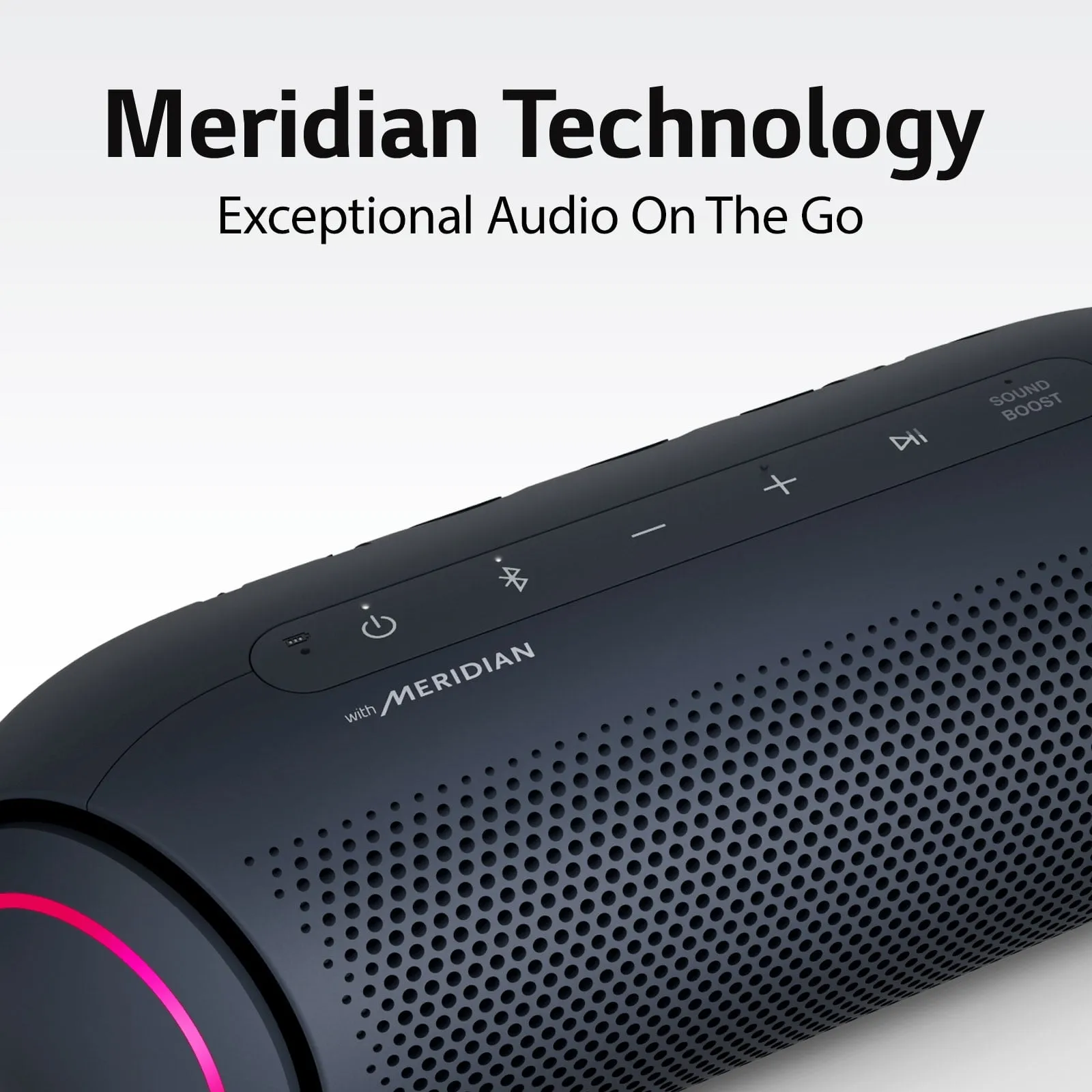 LG Portable Bluetooth Speaker with LED Lighting, Black, PL5
