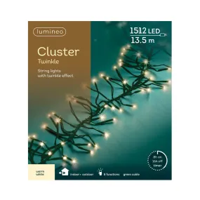 Lumineo 1512 Warm White Twinkle LED Cluster Lights