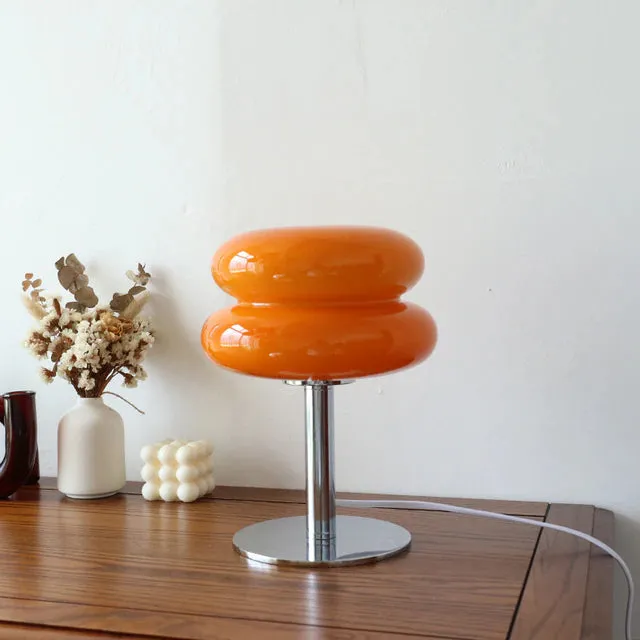 Macaron Glass Table Lamp Trichromatic Dimming Sculptural Table Lamp