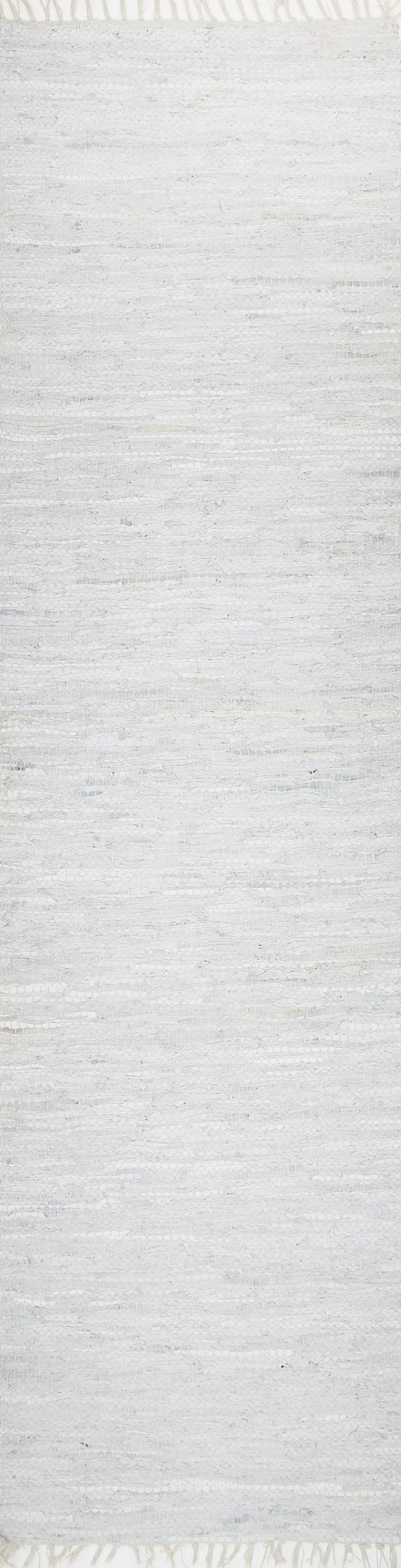 Metro White Modern Leather Rug 230x320cm