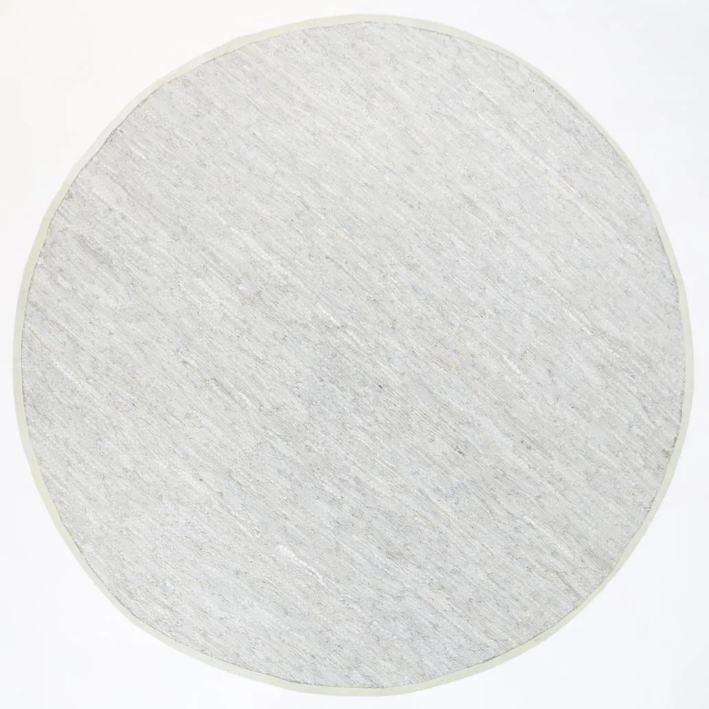 Metro White Modern Leather Rug 230x320cm