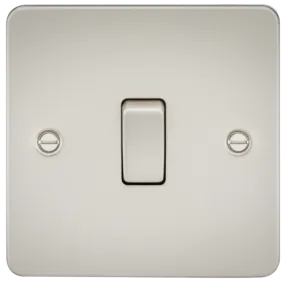 ML Flat Plate 10A 1 Gang 2 Way Switch - Pearl