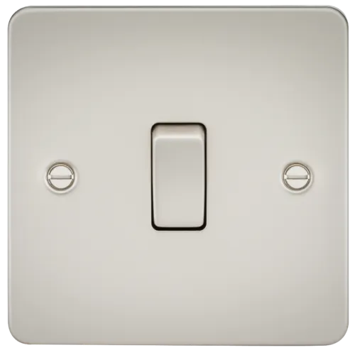 ML Flat Plate 10A 1 Gang 2 Way Switch - Pearl