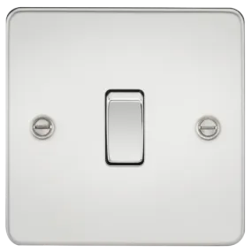 ML Flat Plate 10AX 1 Gang 2 Way Switch - Polished Chrome