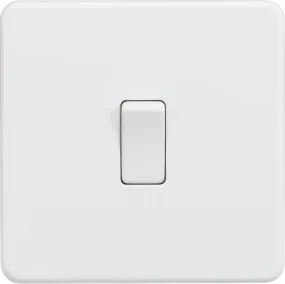 ML Knightsbridge Screwless 10AX 1 Gang 2-Way Light Switch - Matt White