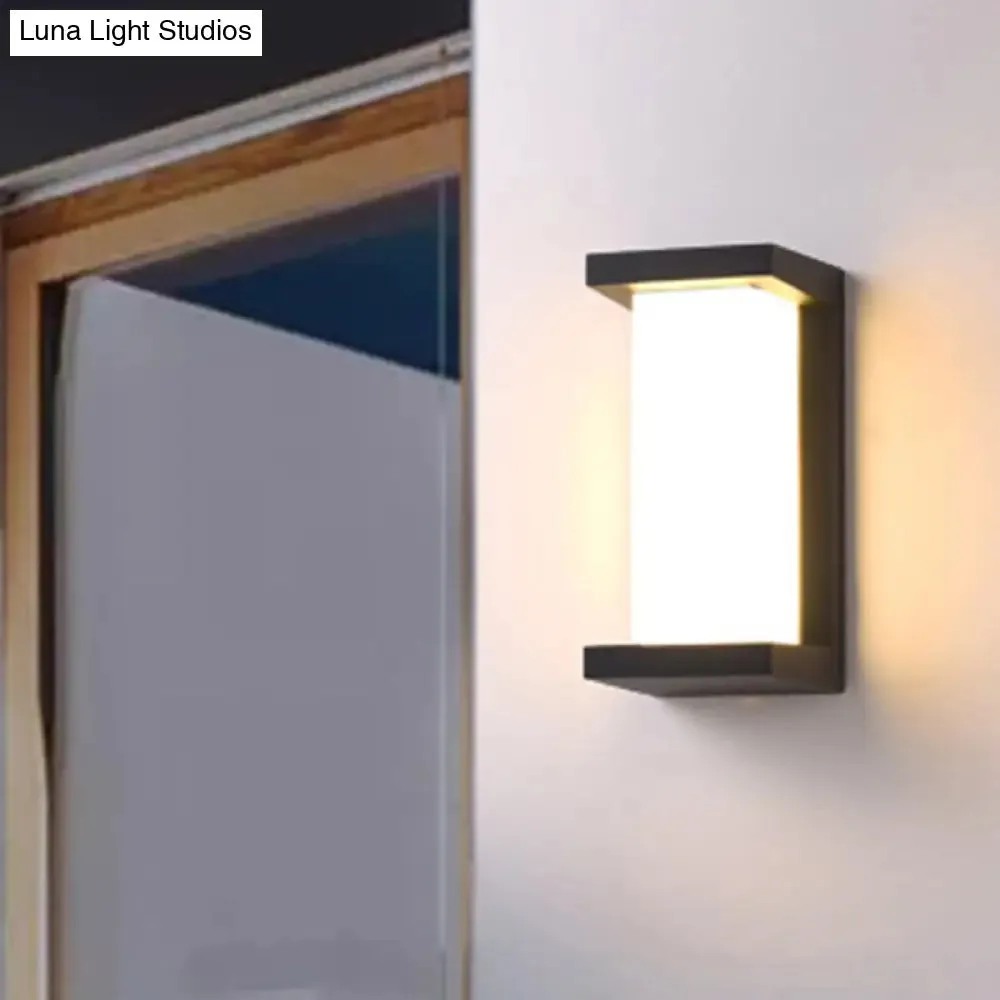 Modern Sound-Activated LED Wall Sconce in Black