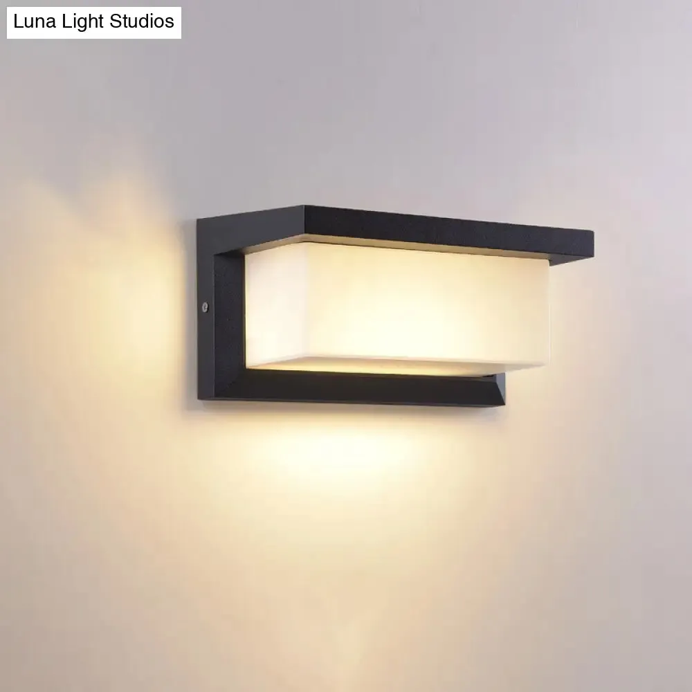Modern Sound-Activated LED Wall Sconce in Black