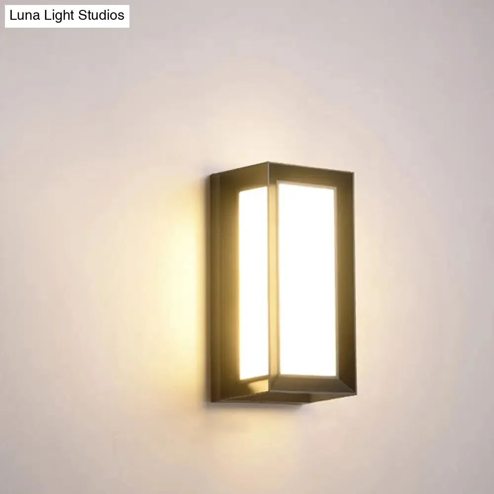 Modern Sound-Activated LED Wall Sconce in Black