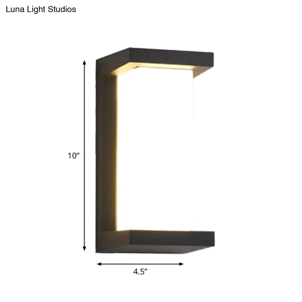 Modern Sound-Activated LED Wall Sconce in Black