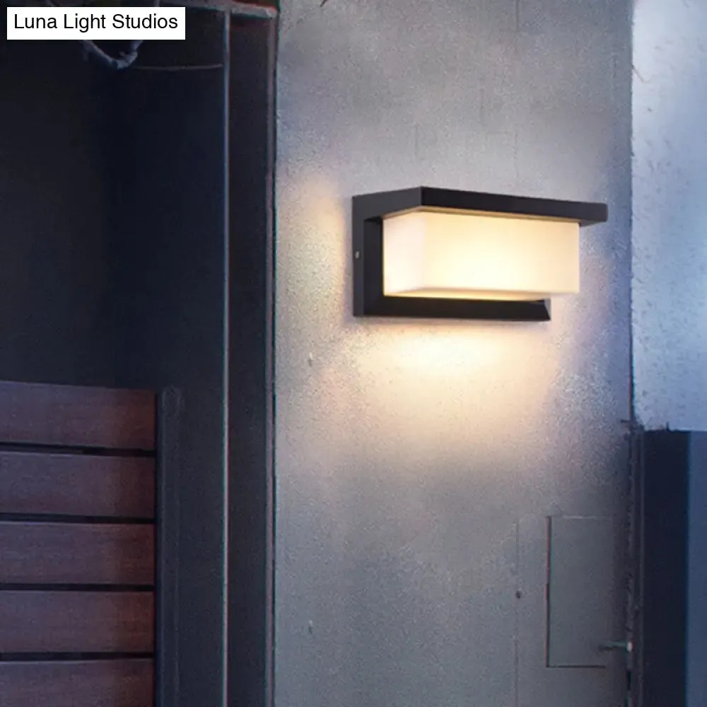 Modern Sound-Activated LED Wall Sconce in Black
