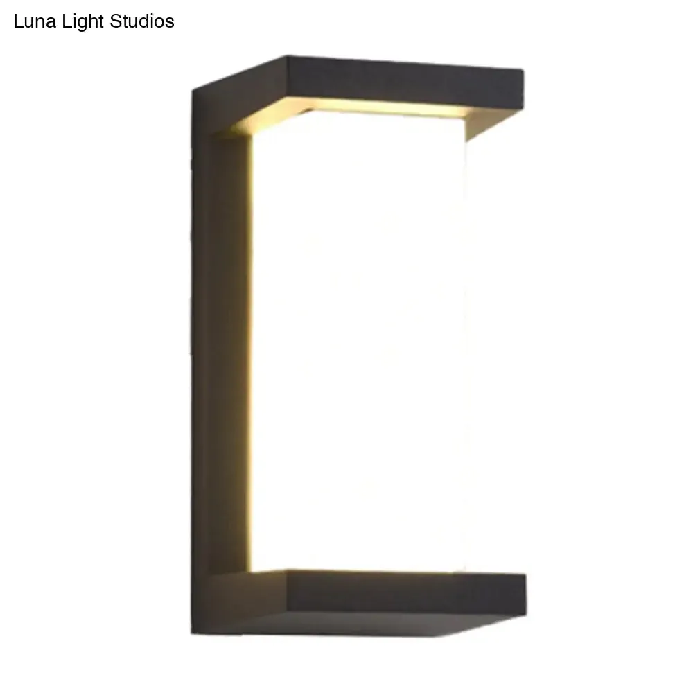 Modern Sound-Activated LED Wall Sconce in Black