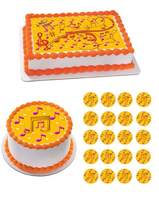 Music Note - Edible Cake Topper OR Cupcake Topper
