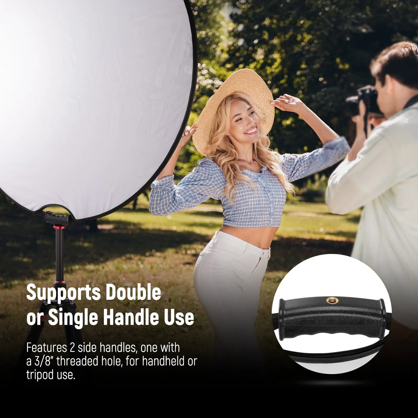 NEEWER Light Reflector with Handle Grip