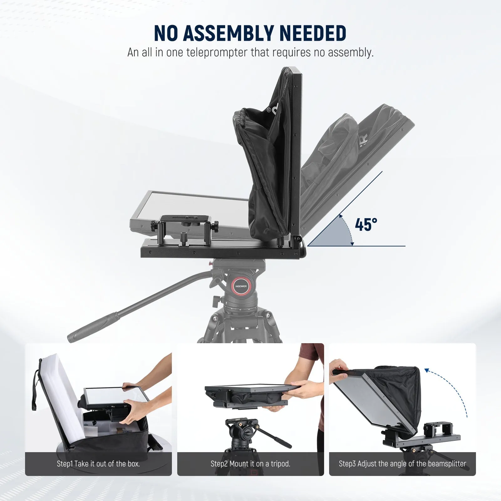 NEEWER X16B 16" Basics Aluminum Alloy Liftable Teleprompter