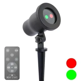 Night Stars Moving Red & Green Kaleidoscope Laser Projector