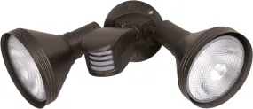 Nuvo 2-Light 14" Flood Light Exterior w/ Swivel & Motion Sensor in Bronze Finish