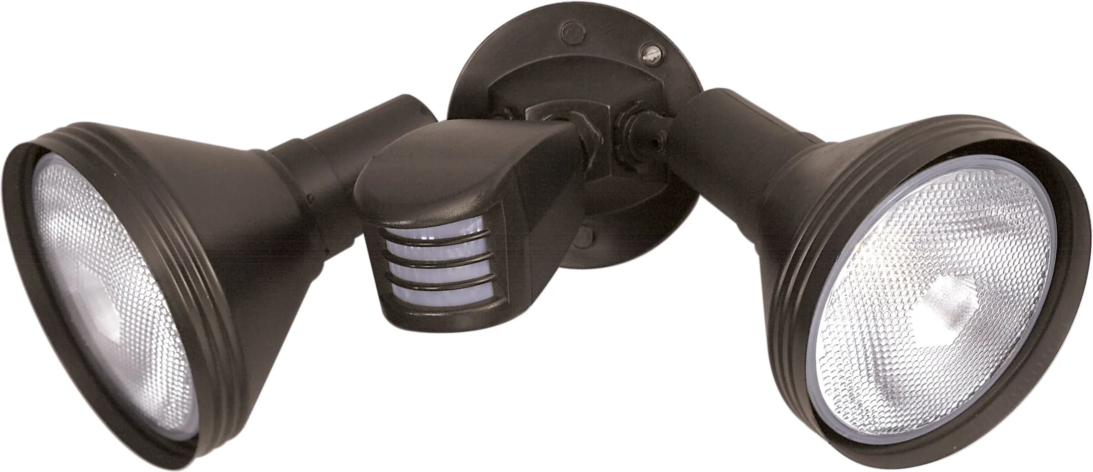 Nuvo 2-Light 14" Flood Light Exterior w/ Swivel & Motion Sensor in Bronze Finish