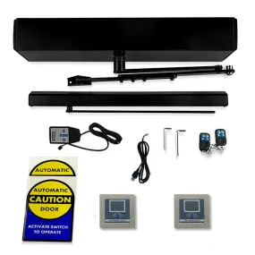 Olide-120B No Touch Electric Swing Door Closer with Square Hardwired Sensor Switches, Remote Control Automatic Swing Door Opener