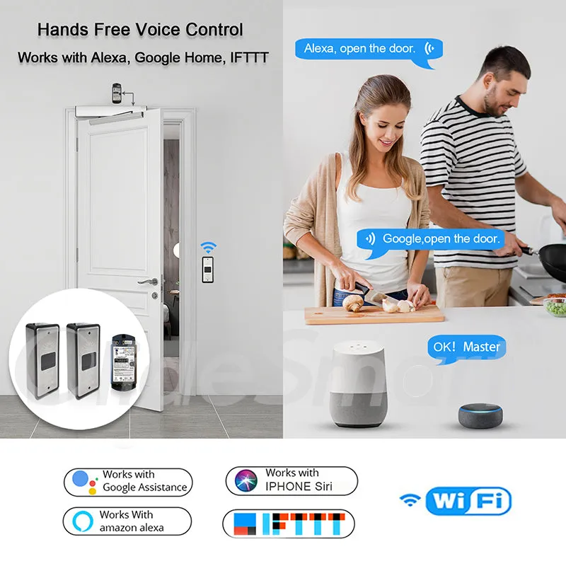 Olide WiFi Smart Wireless Wired Touchless Infrared Switch, Phone APP Control Hand Wave to Open Switch