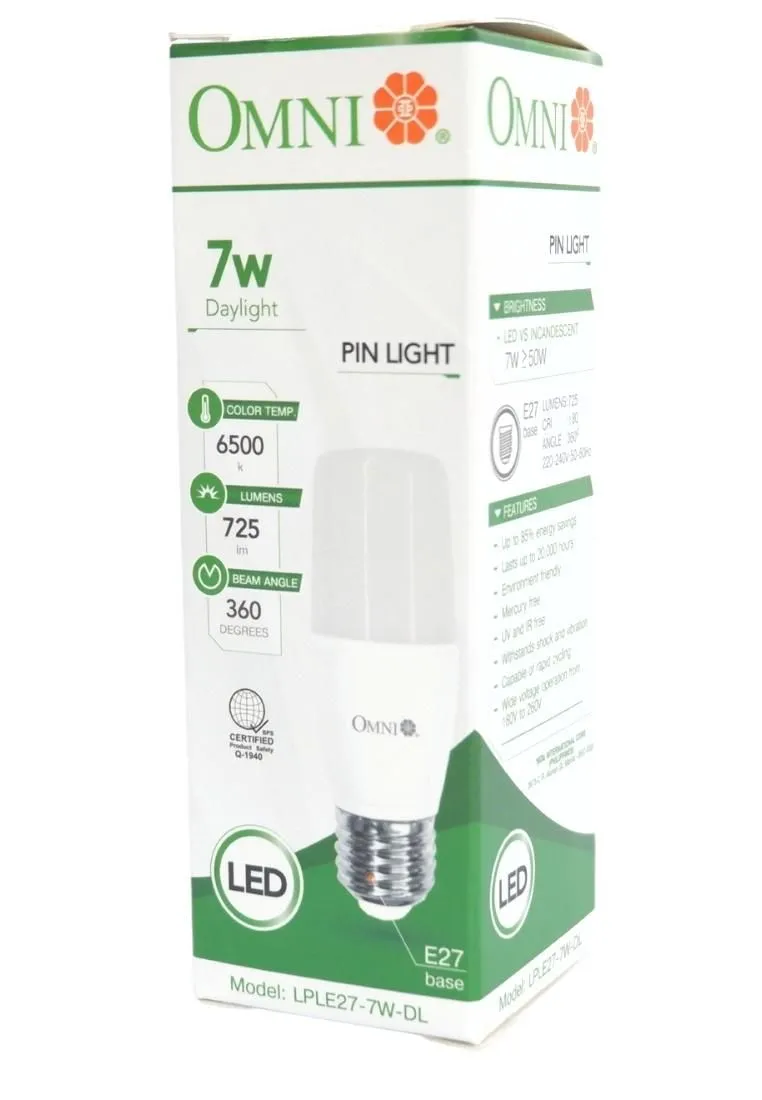Omni Led Pin Lite Bulb E27 7W Dl