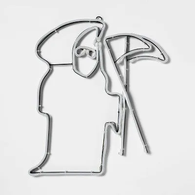 Open Box - LED Reaper with Motion Rope Halloween Lighted Sign - Hyde & EEK! Boutique