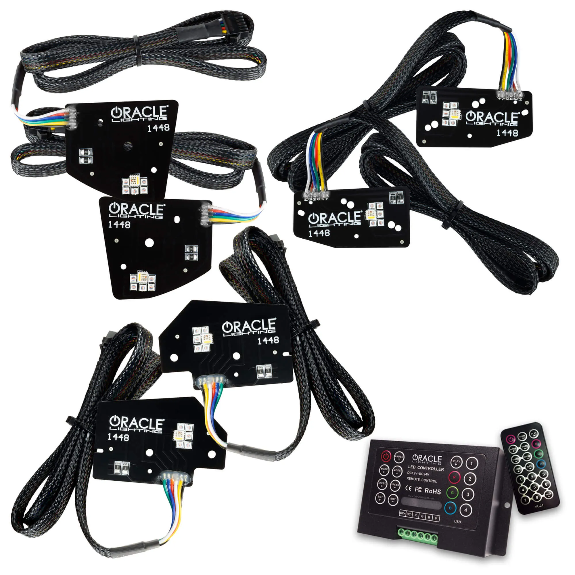 ORACLE Lighting 2019-2024 Ram 1500 RGBW A Headlight DRL Upgrade Kit - LED Projector Headlights