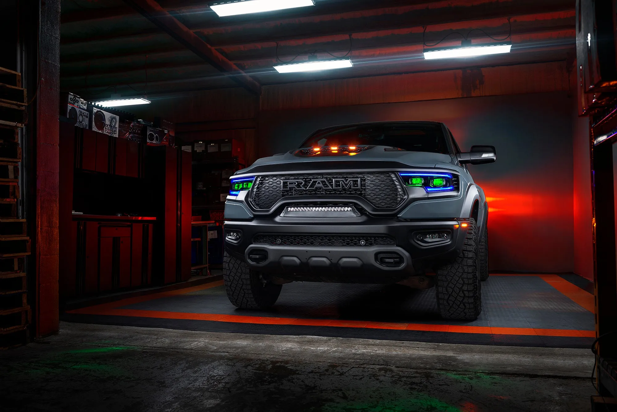 ORACLE Lighting 2019-2024 Ram 1500 RGBW A Headlight DRL Upgrade Kit - LED Projector Headlights