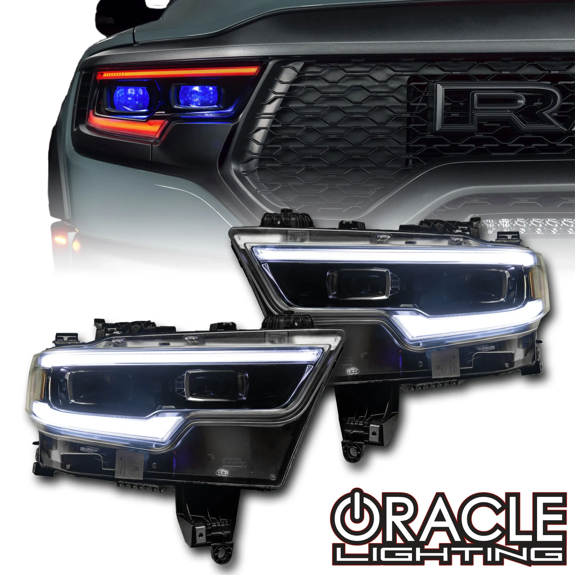 ORACLE Lighting 2019-2024 Ram 1500 RGBW A Headlight DRL Upgrade Kit - LED Projector Headlights