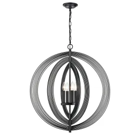 Orme 4-Light Pendant in Matte Black