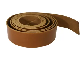 Oxford Xcel Sunflower (Light Brown) Cowhide Leather Strip, 4/5oz, 60"-65” Length, Chrome Tanned