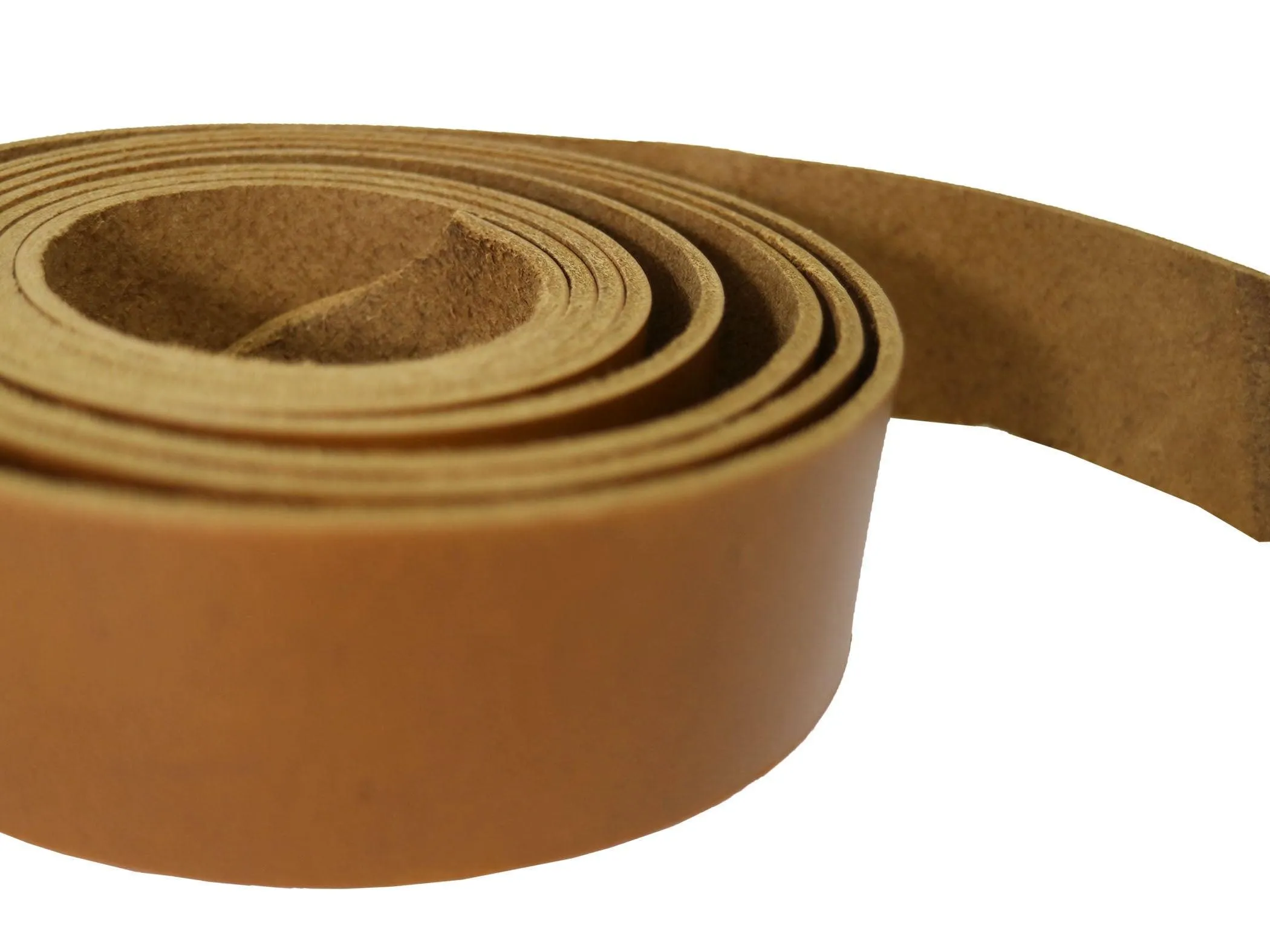 Oxford Xcel Sunflower (Light Brown) Cowhide Leather Strip, 4/5oz, 60"-65” Length, Chrome Tanned