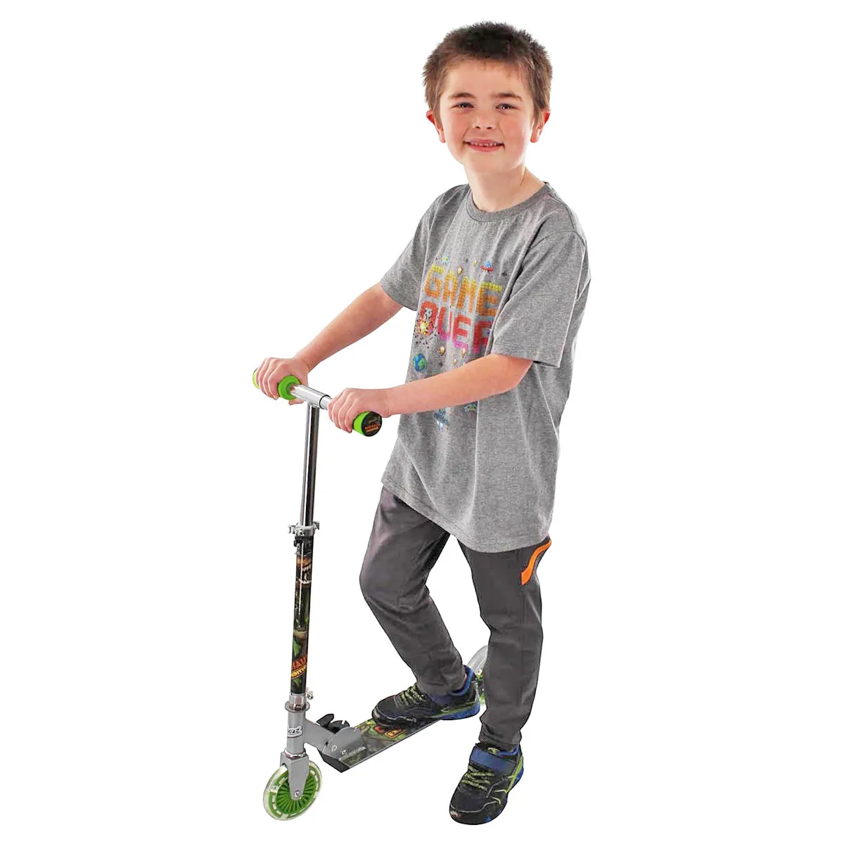 Ozbozz Dinosaur Expedition Light Up Scooter